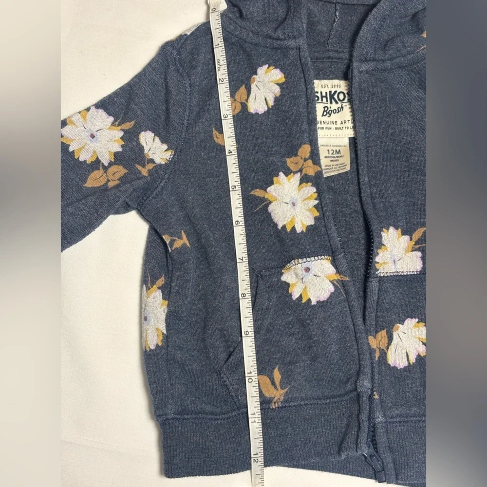 Osh Kosh‎ B’Gosh Floral Kids Hoodie - Navy Blue